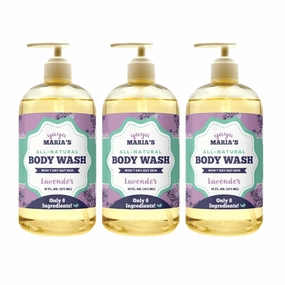 Yaya Maria's Natural Body Wash, Only 6 Ingredients, 100% Nontoxic, Keeps Skin Soft, Cruelty-Free (Lavender)