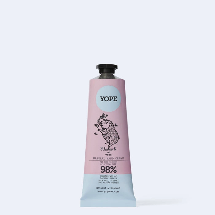 YOPE Natural Hand Cream «RHUBARB & ROSE»
