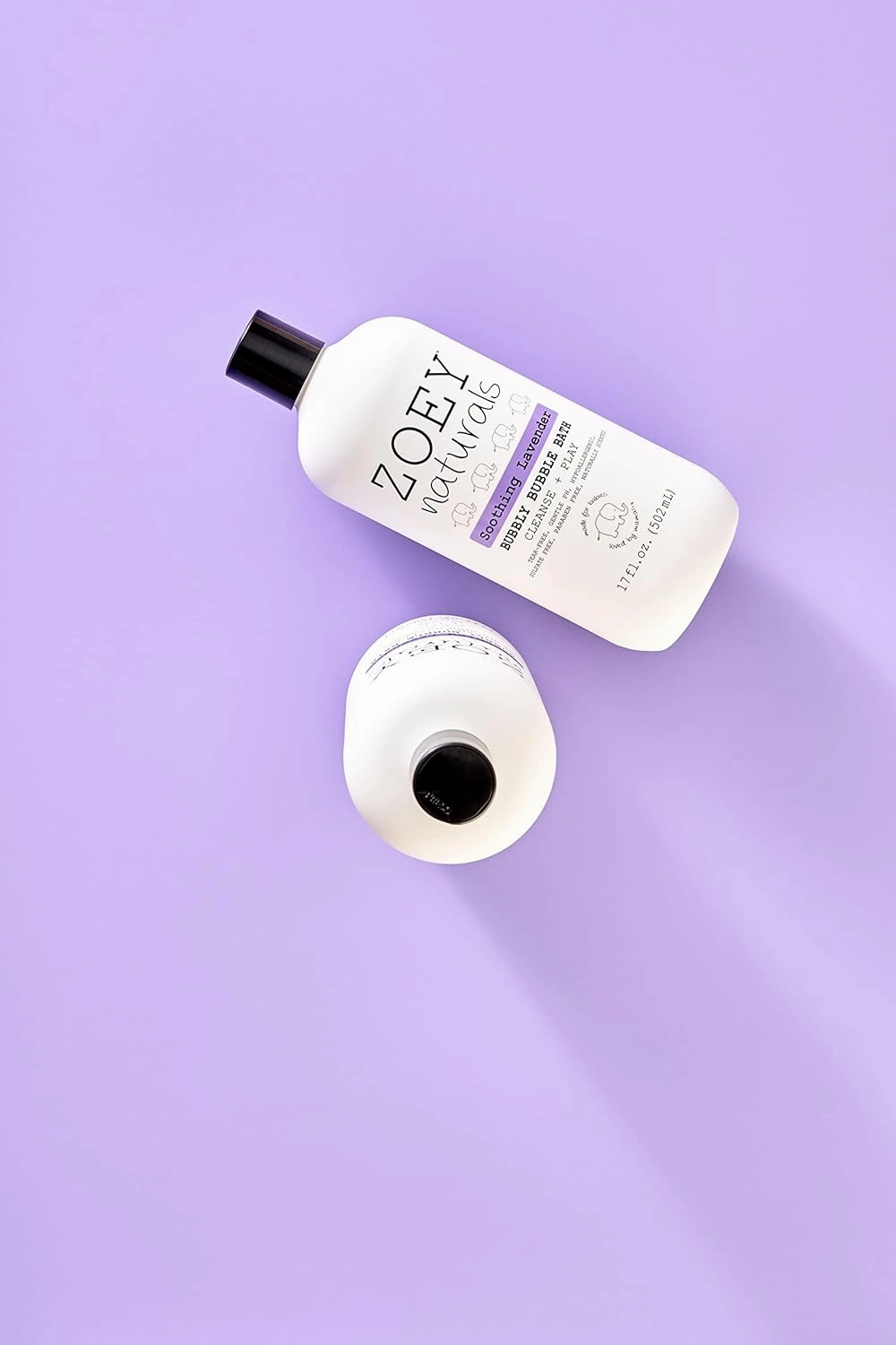Zoey Naturals - Soothing Lavender Bubble Bath for Kids & Babies, Tear-Free Moisturizing Toddler Soap with Aloe & Avocado Oil for Calm Experience - Made in USA, 17 oz
